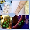 Luminous Removable Temporary Water Proof Tattoos Paper Stickers, Glow in the Dark Stickers, Butterfly, 12x7.5cm