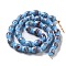 Handmade Nepalese Lampwork Beads, Barrel, Light Sky Blue, 19x14mm, Hole: 2mm, about 36pcs/strand, 26.38''(67cm)