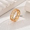 Elegant Cloud Pattern Brass Cubic Zirconia Ring for Women Casual Vacation Wear, Golden, US Size 9(18.9mm)