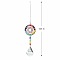 Big Pendant Decorations, Hanging Sun Catchers, Chakra Theme K9 Crystal Glass, Teardrop, Colorful, 36.8cm