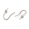 Rhodium Plated 925 Sterling Silver Earring Hooks STER-P056-14P-2