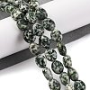 Natural Green Spot Jasper Beads Strands G-M420-D13-01-2