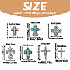 Pandahall 14Pcs 7 Styles Synthetic Turquoise Big Pendants G-TA0001-42-3