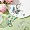 Alloy Hollow Moon Butterfly Hanging Ornaments HJEW-TA00173-02-2