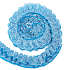 Polyester Pleated Lace Trim OCOR-WH0080-77B-1