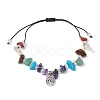 Chakra Natural & Synthetic Gemstone Braided Bead Bracelets BJEW-JB09824-03-1