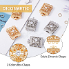 DICOSMETIC 8Pcs Brass Pave Clear Cubic Zirconia Box Clasps KK-DC0002-92-5