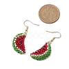 Glass Seed Beads Dangle Earrings EJEW-MZ00295-3