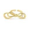 Brass Open Cuff Ring RJEW-E292-07G-2