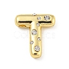 Brass Micro Pave Clear Cubic Zirconia Pendants KK-E093-04G-T-1