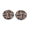 Cloth Fabric Covered Cabochons WOVE-N006-03A-1