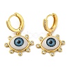 Eye Real 18K Gold Plated Brass Dangle Hoop Earrings EJEW-A033-04G-02-1