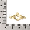 Rack Plating Brass Micro Pave Cubic Zirconia Connector Charms KK-P267-22G-3