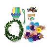 Creative DIY Flower Pattern Resin Button Art Kits DIY-G087-02-3