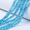 Electroplate Glass Beads Strands EGLA-A034-T4mm-A13-1