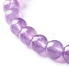 Natural Amethyst Round Beads Stretch Bracelets Set BJEW-JB06980-02-11