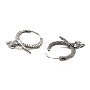 Antique Silver 316 Surgical Stainless Steel Hoop Earrings EJEW-D096-03C-AS-2