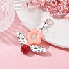 Acrylic Flower Pendant Decoration HJEW-JM01312-4