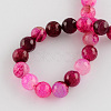 Dyed Natural Multi-Color Agate Beads Strands G-R177-6mm-01-01-2