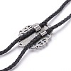 Imitation Leather Alloy Bolo Tie for Men NJEW-H309-01A-3