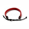 PU Imitation Leather Braided Cord Bracelets for Women BJEW-M290-01A-2