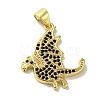 Brass Micro Pave Cubic Zirconia Pendants KK-Z042-18G-02-1