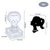 Ponytail Girl Clear Acrylic Soap Stamps DIY-WH0437-003-4