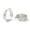 Non-Tarnish 304 Stainless Steel Wide Chunky Hoop Earrings for Women EJEW-P197-04P-2