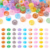 Pandahall 90Pcs 9 Colors Transparent Crackle Acrylic Beads MACR-TA0001-28-8