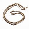 Electroplate Non-magnetic Synthetic Hematite Beads Strands G-J169C-4mm-02-2