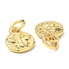 Brass Charms ZIRC-E164-57G-3