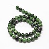 Natural Ruby in Zoisite Round Bead Strands G-P075-44-6mm-2