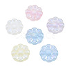 Rainbow Iridescent Plating Acrylic Beads OACR-N010-078-2