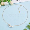 Natural Pearl Beaded Pendant Necklace JN1054A-2