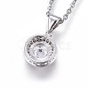 304 Stainless Steel Pendant Necklaces NJEW-L146-01-3