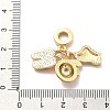 Rack Plating Brass Cubic Zirconia European Dangle Charms KK-Q017-35G-3