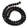 Natural Golden Sheen Obsidian Beads Strands G-C068-6mm-9-4