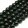 Natural Black Tourmaline Beads Strands X-G-C073-10mm-2-1