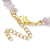 Natural Lilac Jade Anklets AJEW-AN00592-06-4