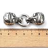 Tibetan Style 304 Stainless Steel Spring Gate Rings FIND-Z046-06AS-02-4