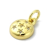 Brass Micro Pave Clear Cubic Zirconia Charms KK-H475-59G-13-2