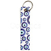 PU Leather Rectangle with Evil Eye Keychain PW-WG8C289-12-1