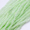 Electroplate Imitation Jade Glass Rondelle Beads Strands EGLA-F049B-01AB-1