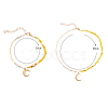 Brass Charm Bracelet & Pendant Necklace Sets SJEW-SZ0001-007G-2