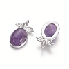 Natural Amethyst Pendants G-L512-L15-2