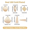 Beebeecraft 40Pcs 5 Style Brass Pendants KK-BBC0003-25-2