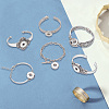DELORIGIN 6Pcs 6 Style Alloy Interchangeable Snap Link Cuff Bangles & Charm Bracelets Settings DIY-DR0001-06-5