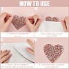 CRASPIRE 4 Styles Heart Hotfix Rhinestone Appliques PATC-CP0001-02A-6