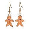 Christmas Theme Alloy Enamel Dangle Earrings EJEW-JE05830-02-1