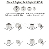 DICOSMETIC 96Pcs 8 Style 304 Stainless Steel Beads STAS-DC0005-74-5